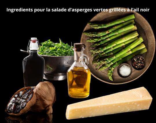 sALADE D4ASPERGES 0 L4AIL NOIR
