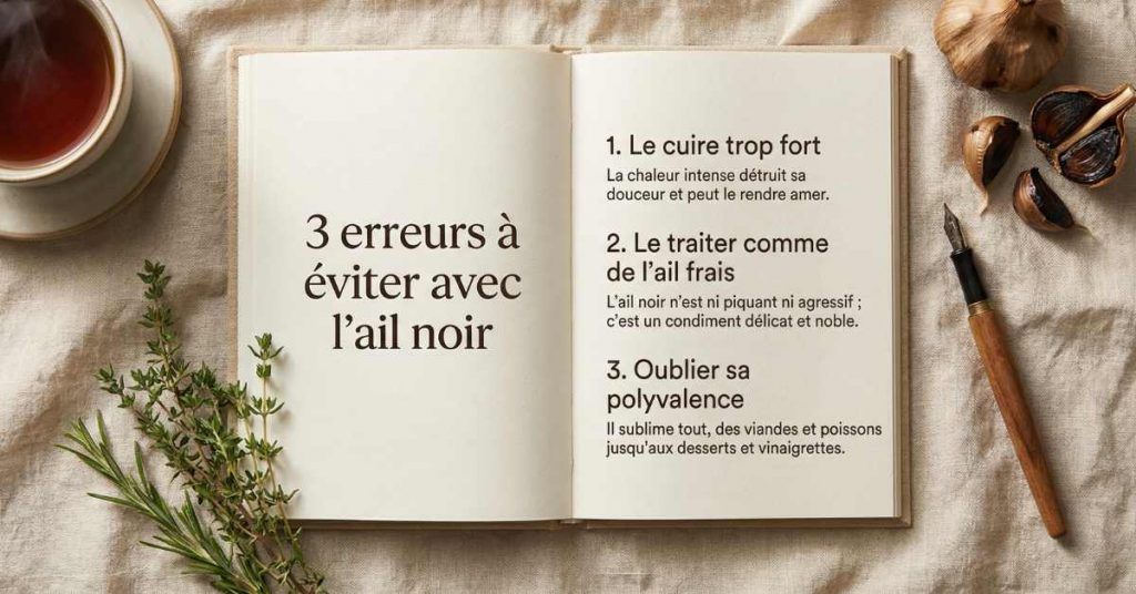 Les 3 Erreurs avec l'Ail Noir
